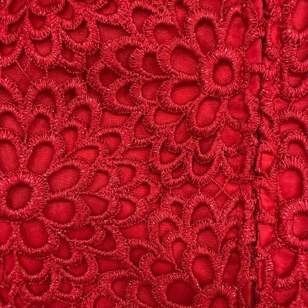 Carmen Marc Valvo Women's Red Crop Top - Picture 5 of 7